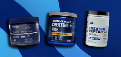 A picture of 3 different creatine items